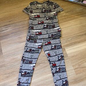 Mick Mack Train Print Bamboo Pajamas – 24 Months
